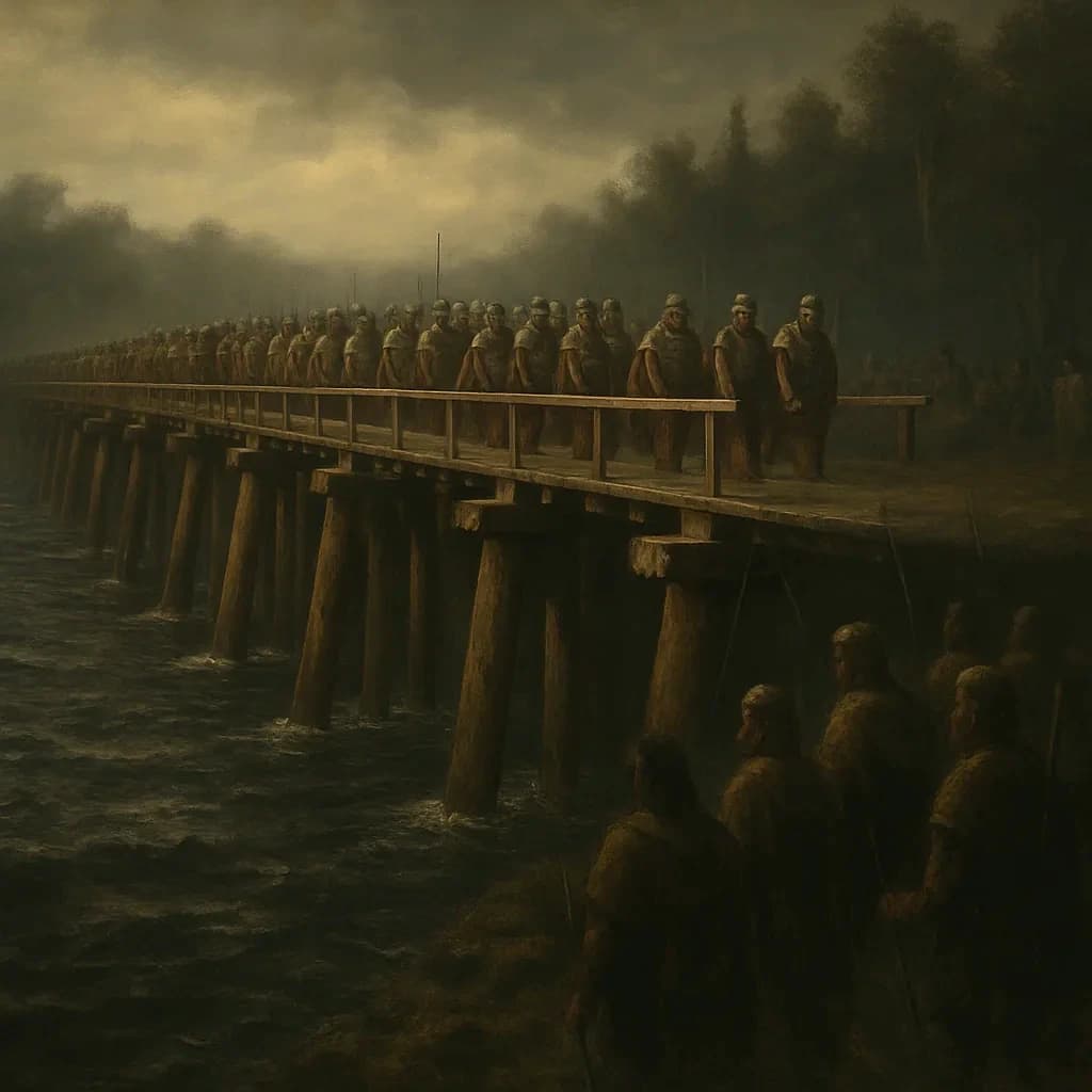 Caesar's Rhine Bridge: Ten Days to Build, Then Gone