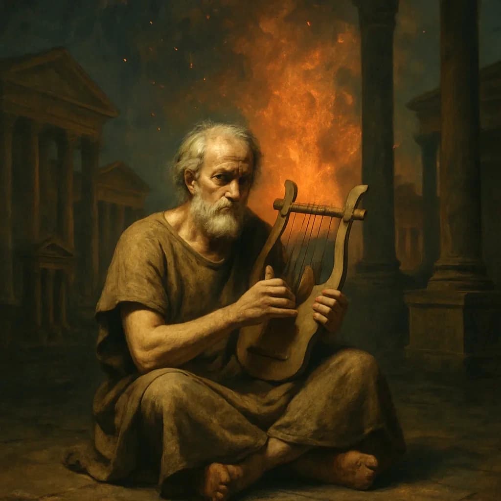 While Rome Burned, a Street Musician Kept Playing